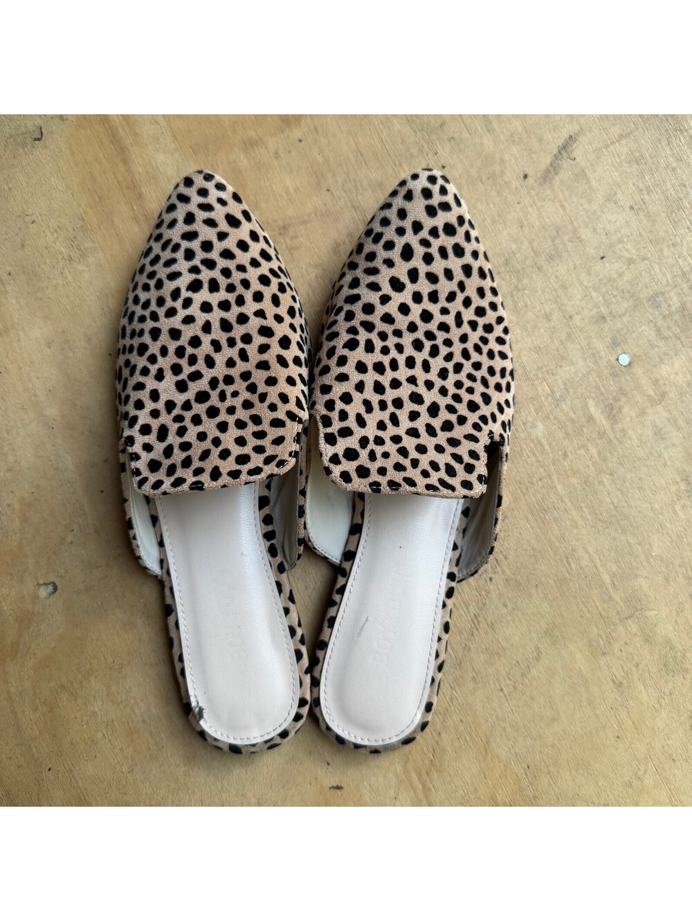 Cheetah Print Pointed Toe D’Orsay Flats Animal Print Slip On Shoes 9.5